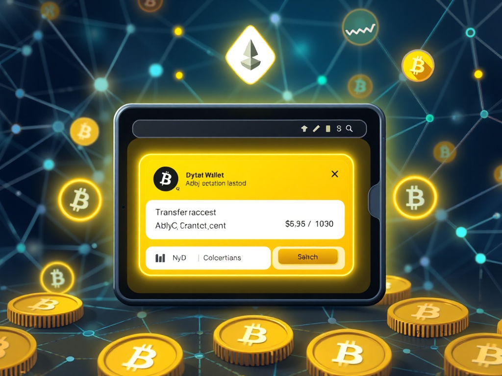 Giao diện ví điện tử an toàn hiển thị xác nhận chuyển BNB, biểu tượng tiền điện tử và mạng blockchain, phong cách minh họa công nghệ hiện đại