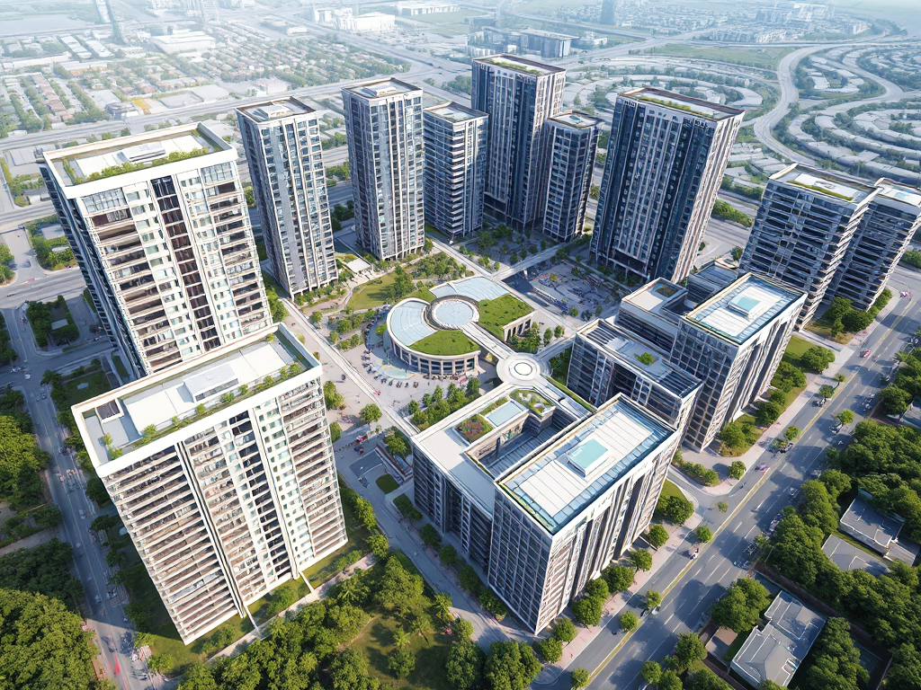Hình ảnh tổng quan Vinhomes Smart City năm 2026 với kiến trúc hiện đại, khuôn viên xanh mát và thiết kế thông minh từ góc nhìn trên cao